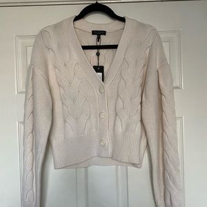RAG & BONE White Taylor Cable Cardigan